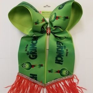 Grinch inspired Cheer Hair Bow